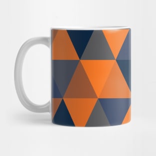 Orange and Blue Geometric Pattern Mug